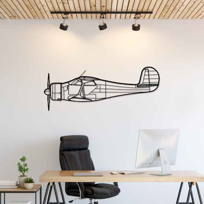 Model D17S Staggerwing 1944 Silhouette Metal Wall Art