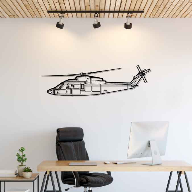 S-76C Silhouette Metal Wall Art