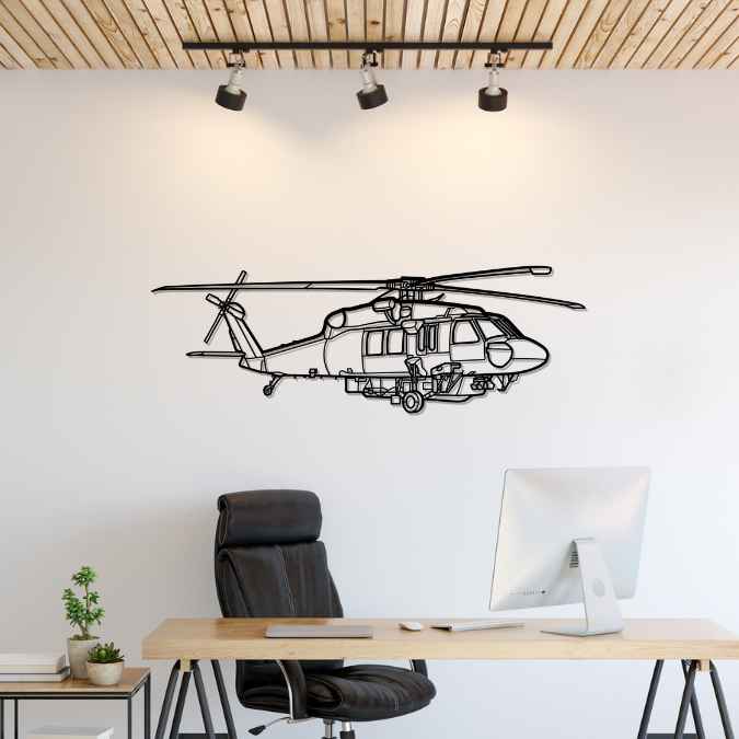 S70i Angle Silhouette Metal Wall Art