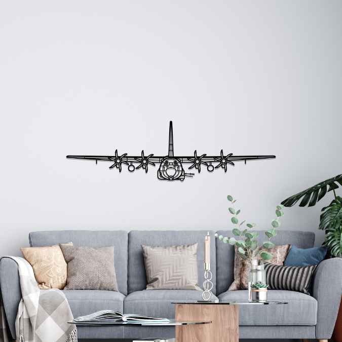 AC-130J Ghostrider Front Silhouette Metal Wall Art