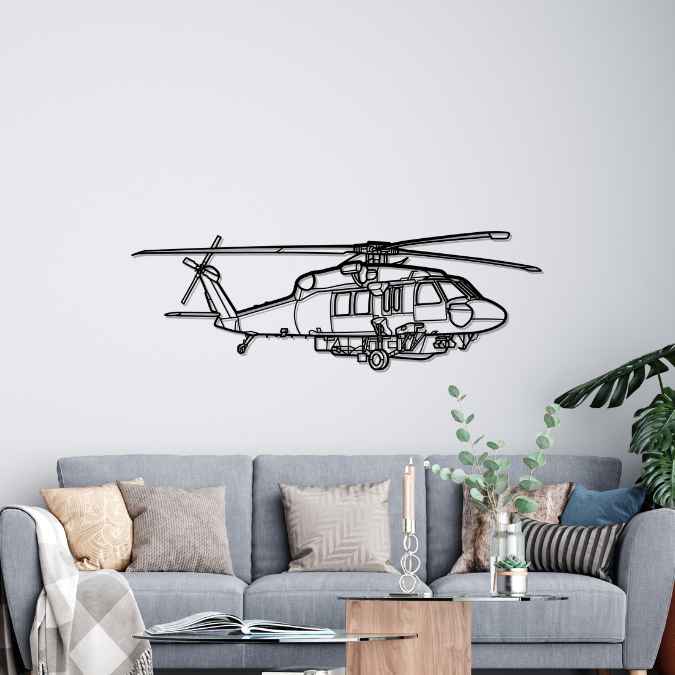 S70i Angle Silhouette Metal Wall Art