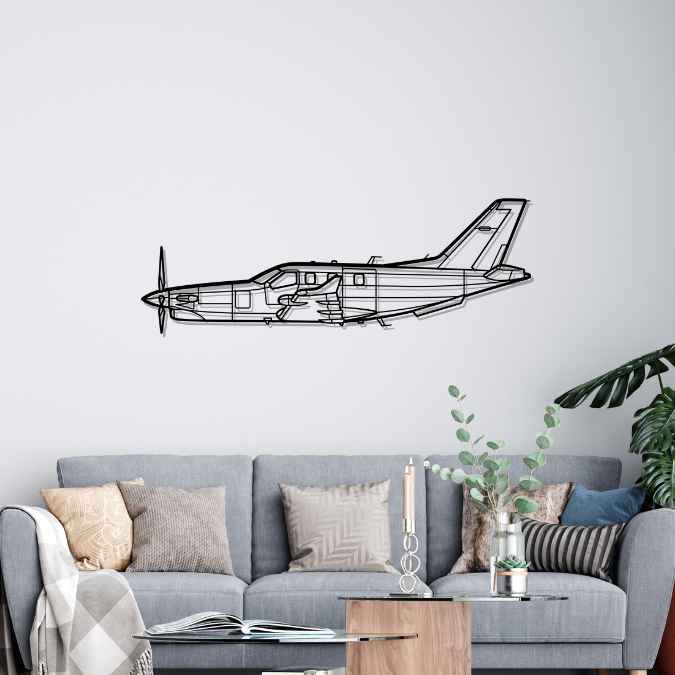 TBM 900 2023 Silhouette Metal Wall Art