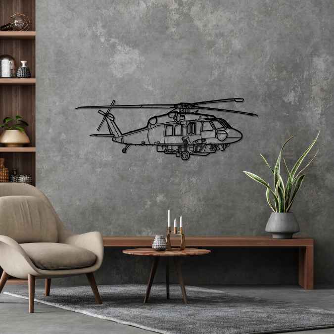 S70i Angle Silhouette Metal Wall Art
