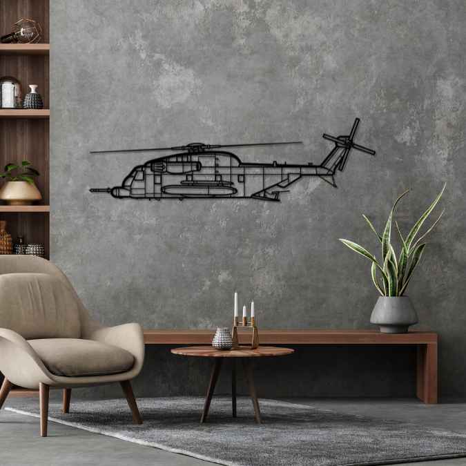 MH-53M Silhouette Metal Wall Art