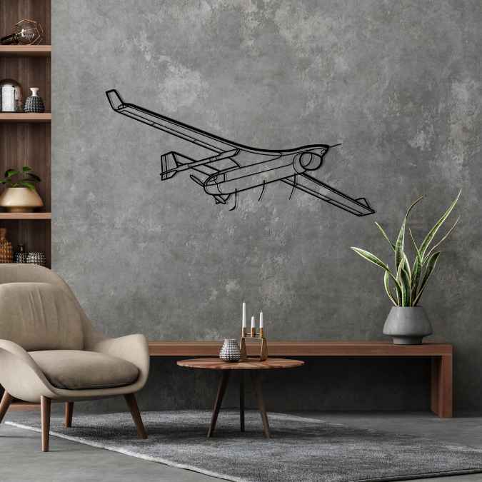 RQ-21 Blackjack Angle Silhouette Metal Wall Art
