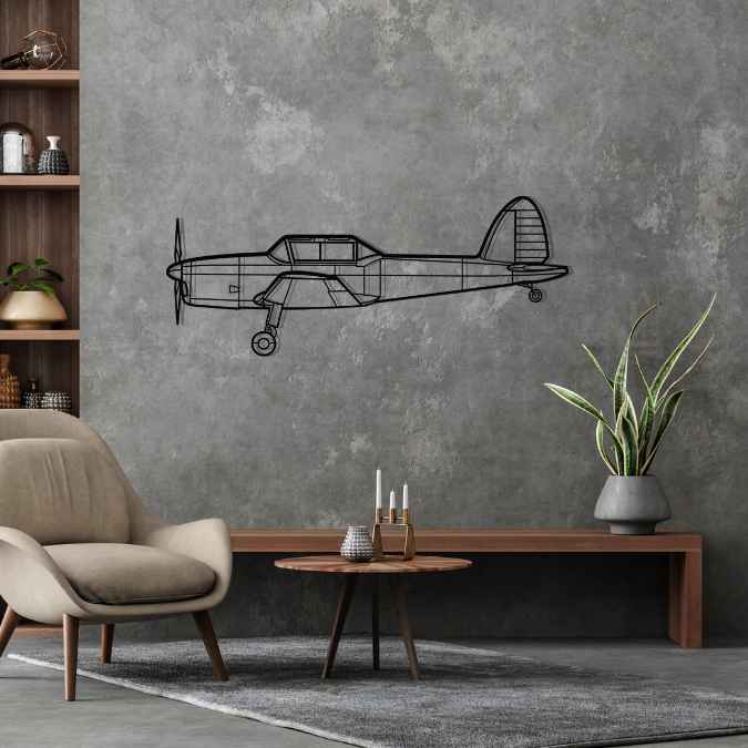 DHC-1 Chipmunk Silhouette Metal Wall Art
