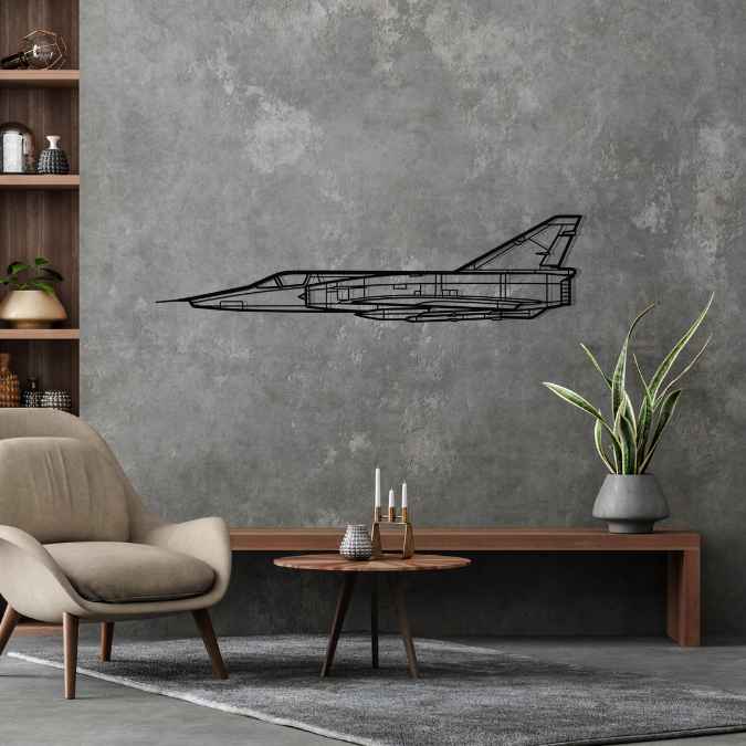 Mirage III Silhouette Metal Wall Art
