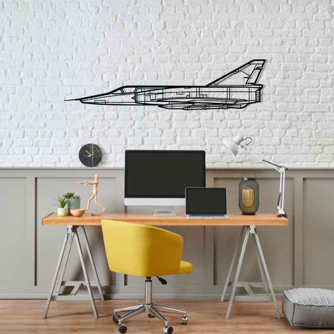 Mirage III Silhouette Metal Wall Art