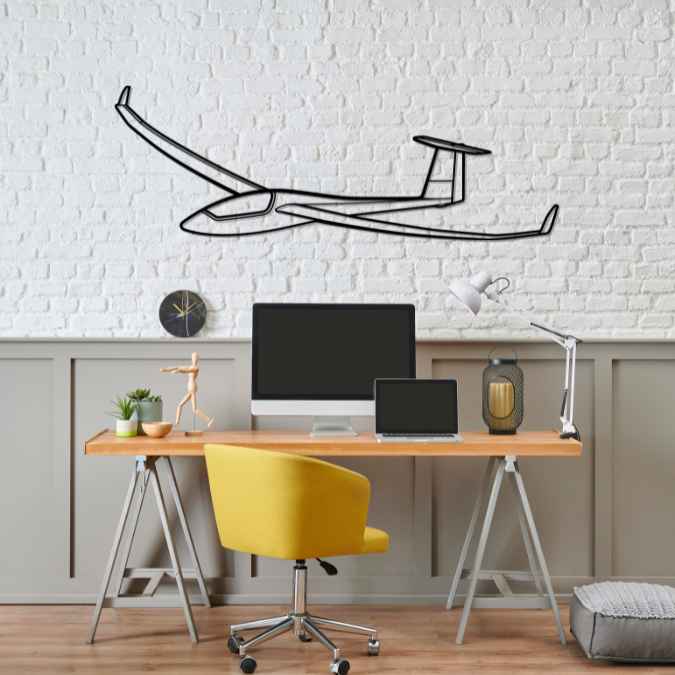 Ventus-2cxT Angle Silhouette Metal Wall Art