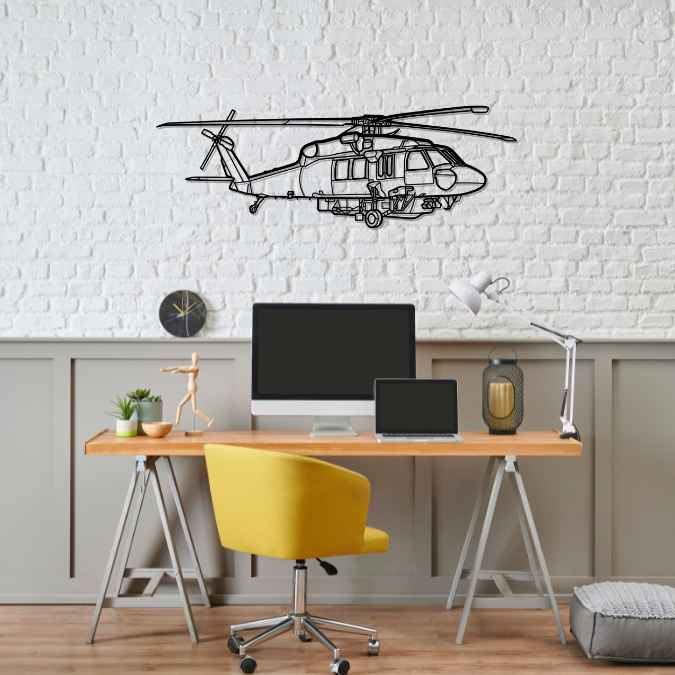 S70i Angle Silhouette Metal Wall Art