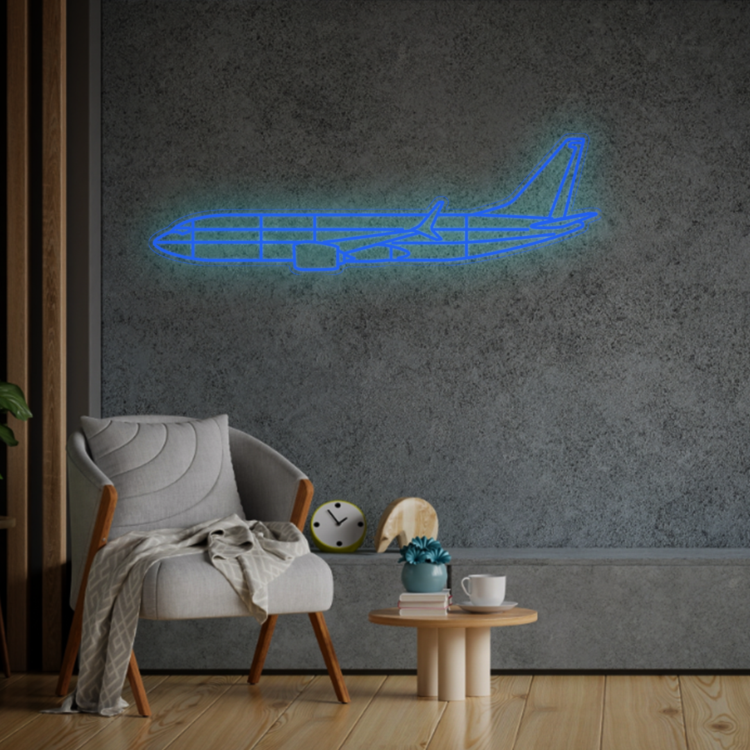 737 Neon Silhouette