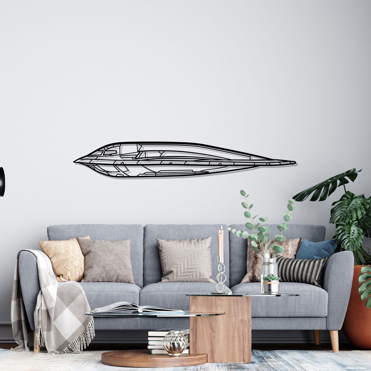 B-2 Spirit Stealth Bomber Silhouette Metal Wall Art