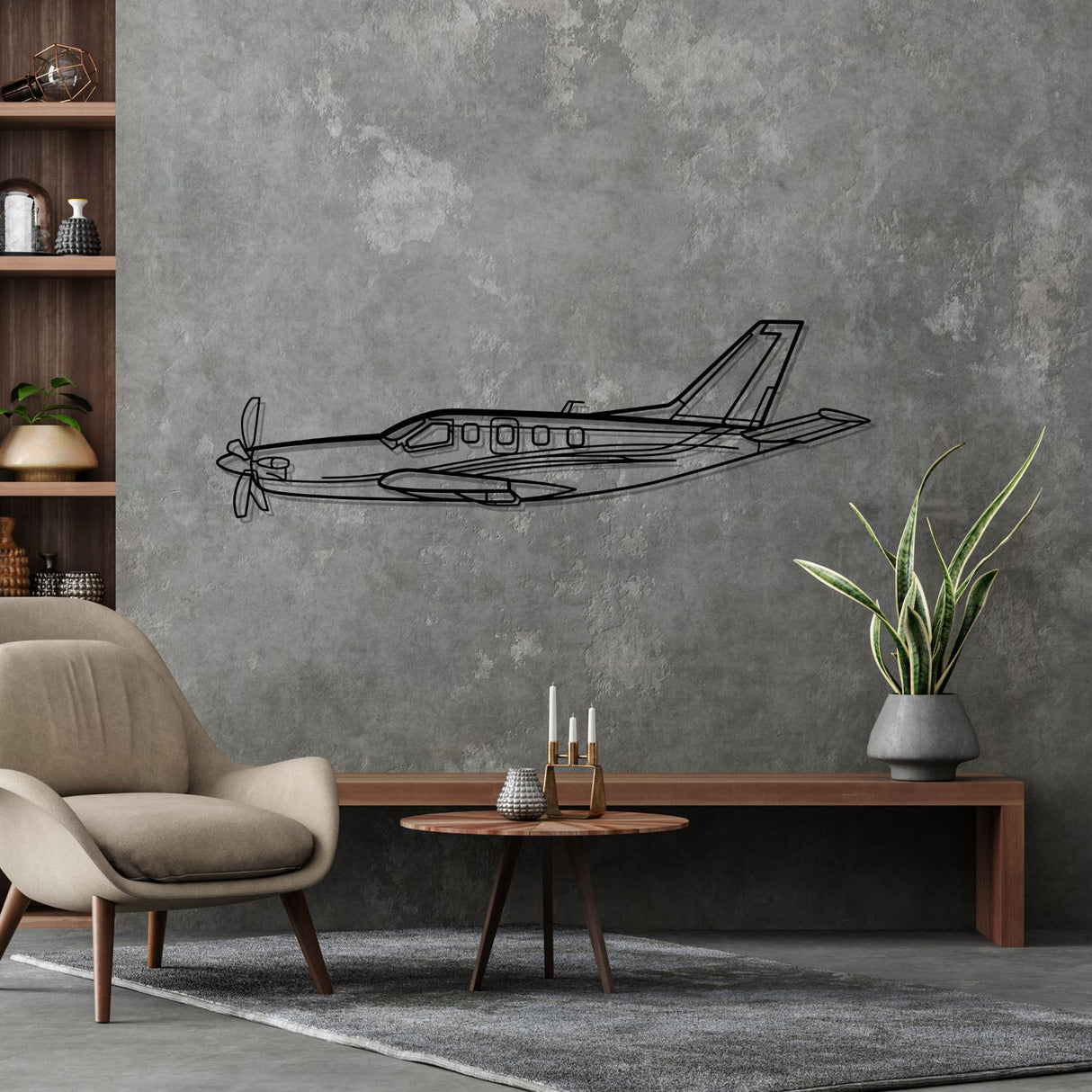 TBM Silhouette Metal Wall Art