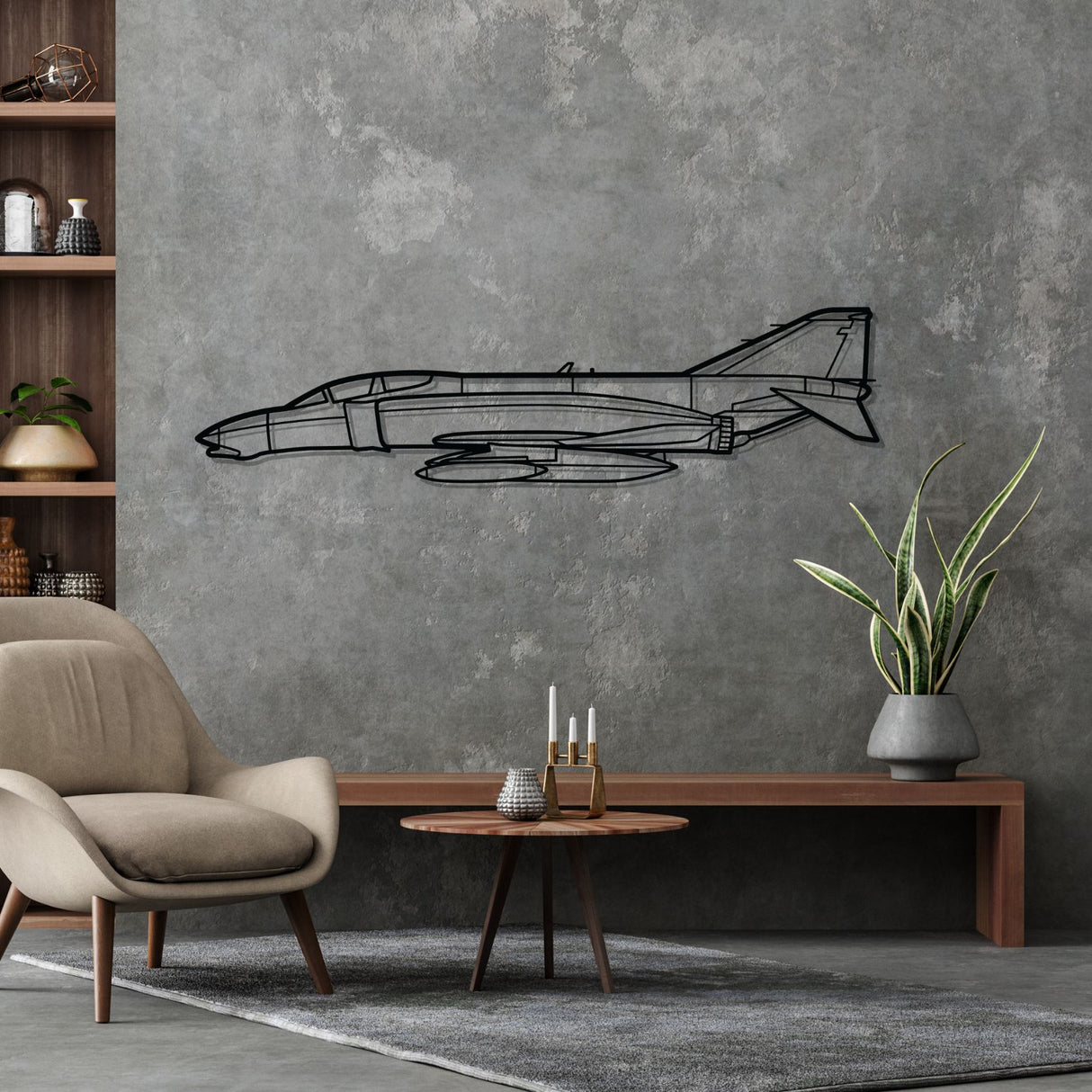 Douglas F-4D Silhouette Metal Wall Art