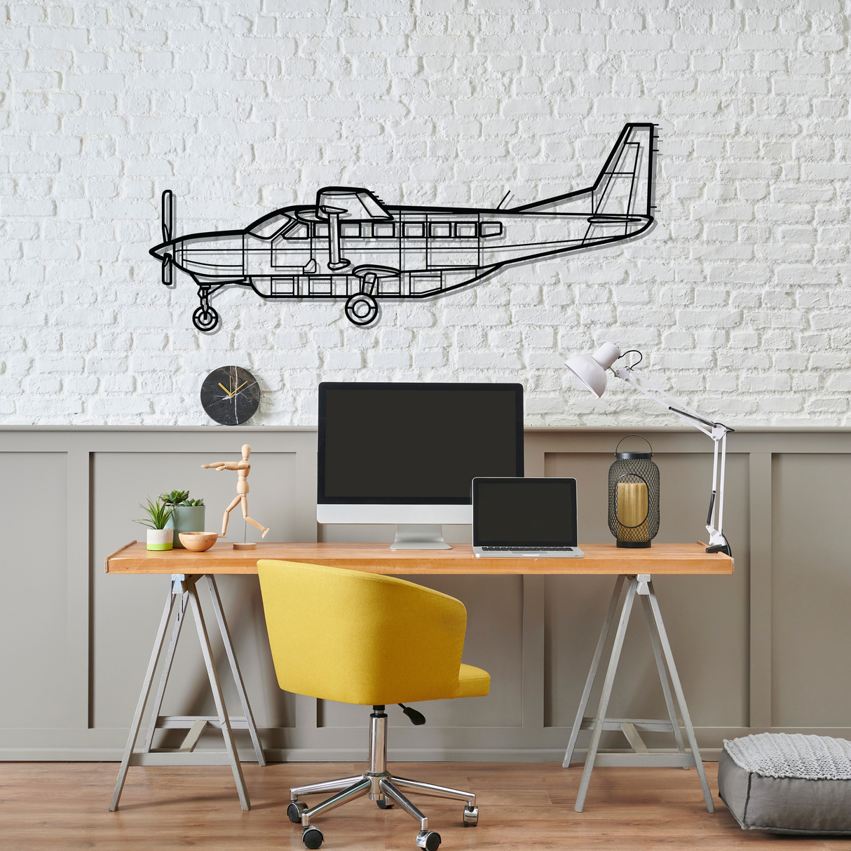 208 Caravan Silhouette Metal Wall Art