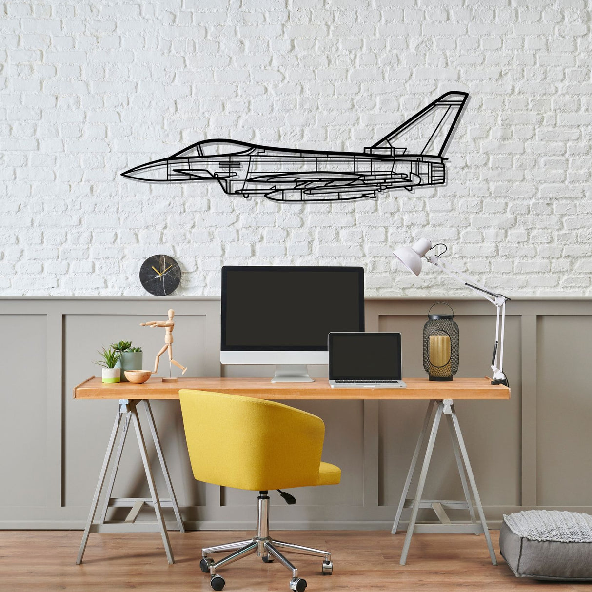 Eurofighter Typhoon Silhouette Metal Wall Art