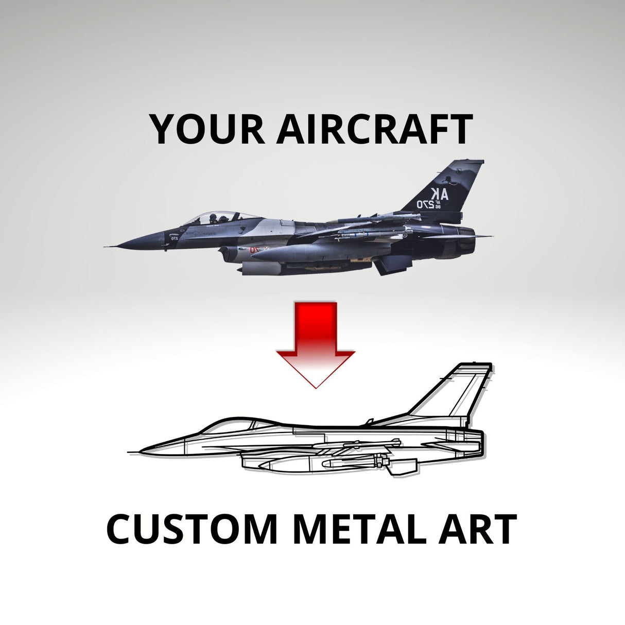 F-15 Strike Eagle Silhouette Metal Wall Art