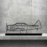 T-6G Texan Silhouette Metal Art Stand