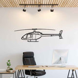 505 Jet Ranger X Silhouette Metal Wall Art