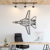 F-14D Tomcat Top Silhouette Metal Wall Art