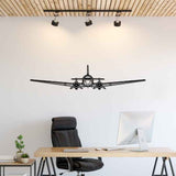 DC-3 Front Silhouette Metal Wall Art