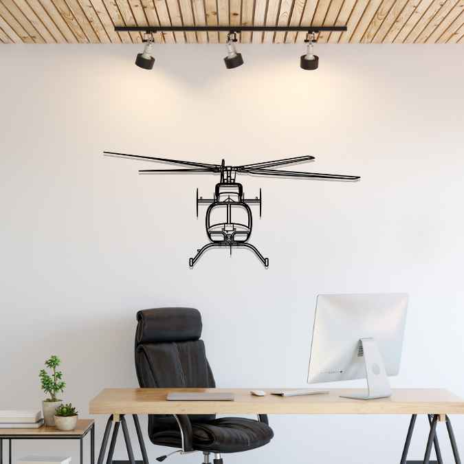 407 Front Silhouette Metal Wall Art
