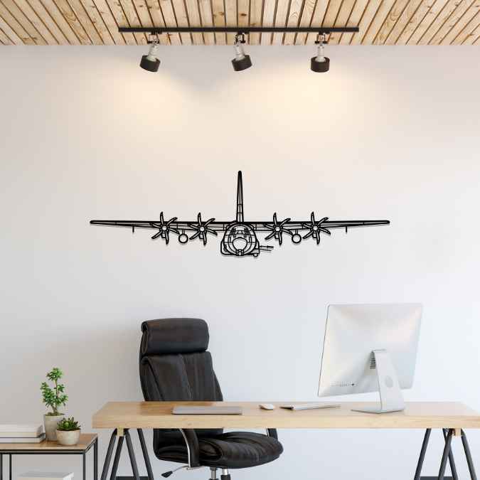 AC-130J Ghostrider Front Silhouette Metal Wall Art