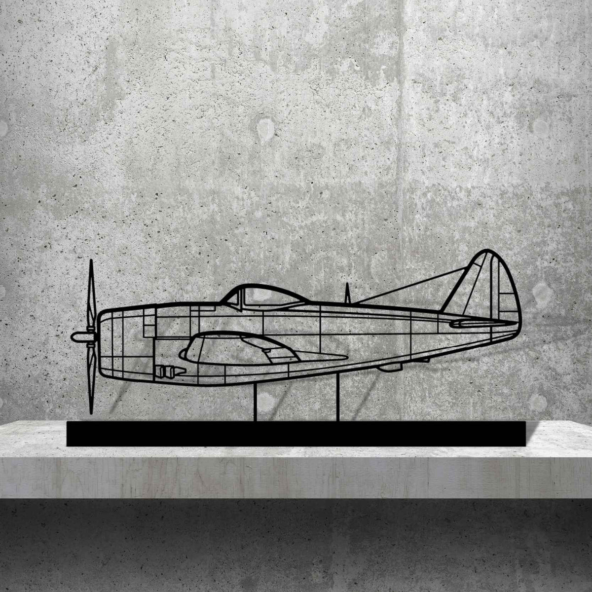 P-47D Silhouette Metal Art Stand