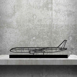 777-300ER Silhouette Metal Art Stand