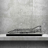 F-4 Phantom Silhouette Metal Art Stand