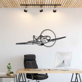 P-51 Mustang Front Angle Silhouette Metal Wall Art