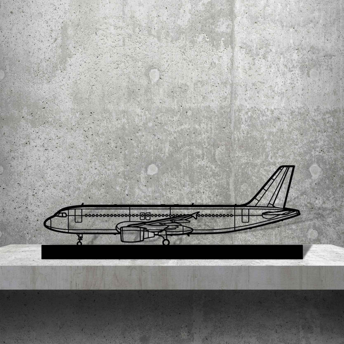 A320 CFM56 Silhouette Metal Art Stand