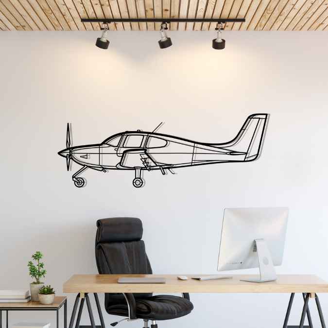 SR20 Silhouette Metal Wall Art