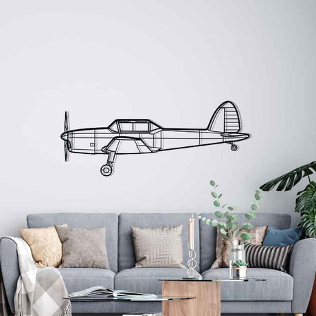 DHC-1 Chipmunk Silhouette Metal Wall Art