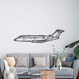 Challenger 300 Silhouette Metal Wall Art