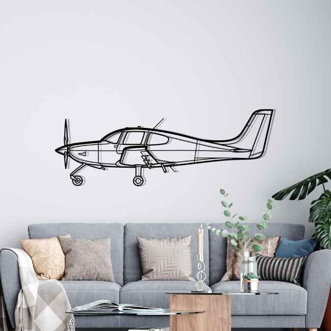 SR20 Silhouette Metal Wall Art