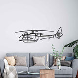 SA342M1 Gazelle Silhouette Metal Wall Art
