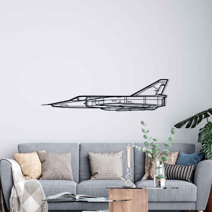 Mirage III Silhouette Metal Wall Art