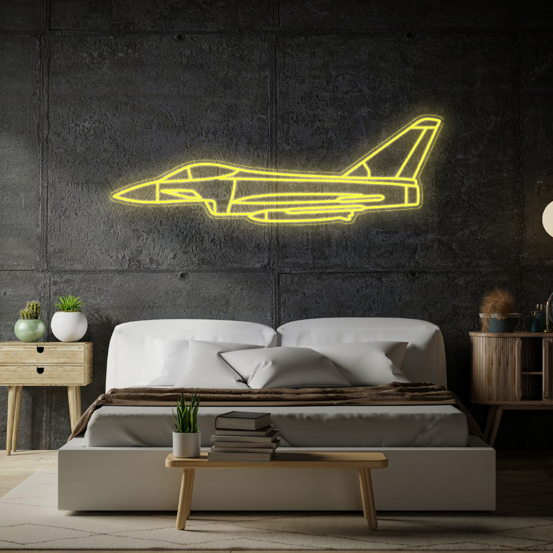 Eurofighter Typhoon Neon Silhouette
