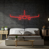 A321 Front Neon Silhouette