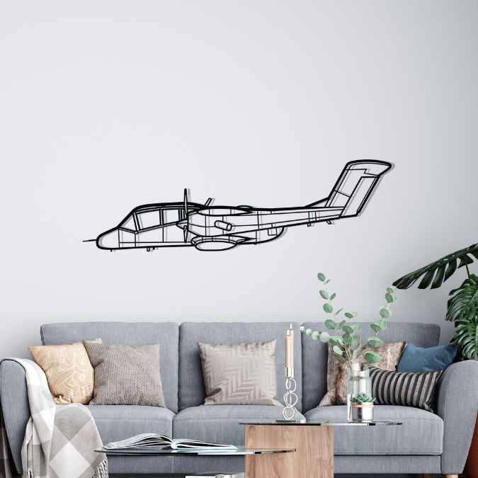 OV-10 Bronco Silhouette Metal Wall Art