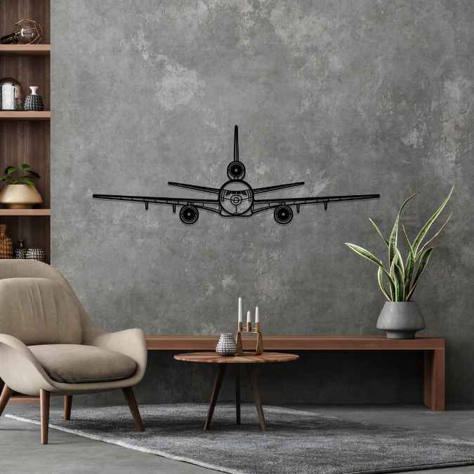 KC-10 Extender Front Silhouette Metal Wall Art