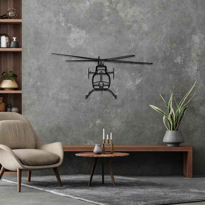 407 Front Silhouette Metal Wall Art