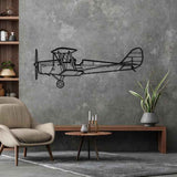 DH.82 Tiger Moth Silhouette Metal Wall Art