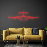 C-17 Globemaster III Front Neon Silhouette