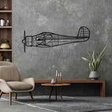 Model D17 Staggerwing 1944 Silhouette Metal Wall Art
