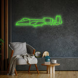 A-10 Thunderbolt 2 Neon Silhouette