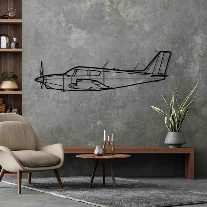 Comanche 250 Silhouette Metal Wall Art