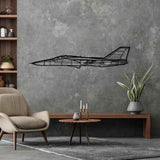 F-111 Aardvark with Rockets Silhouette Metal Wall Art