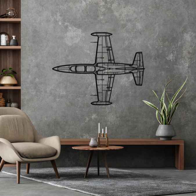 L-39 Albatros Top Silhouette Metal Wall Art